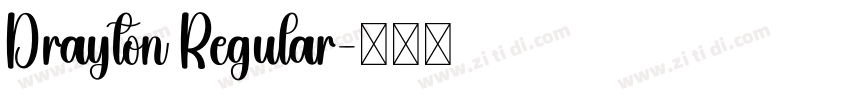 Drayton Regular字体转换